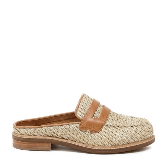 new Kelsi Dagger Brooklyn Lens Leather and Jute Mules $130 RETAIL 2510 4m2 - Picture 1 of 9